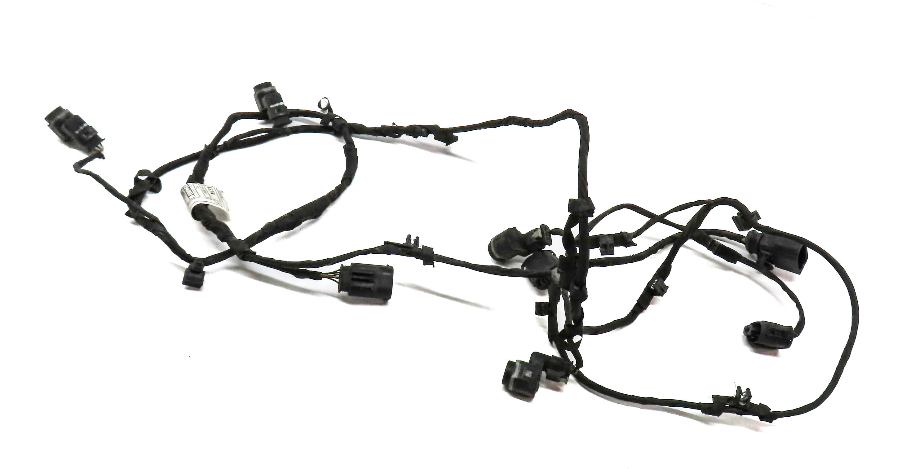 14 BMW 650i GRAN COUPE F06 FRONT PARK ASSIST PDC SENSOR SET/4 w/HARNESS(White) — exact item pictured